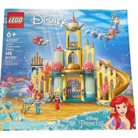 Lego Disney Princess 43207 Ariels Underwater Palace King Triton Retired New Gift - Picture 1 of 10